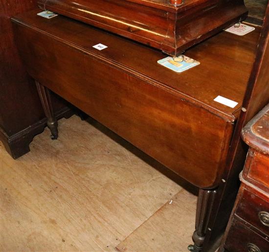 Regency mahogany drop leaf table(-)